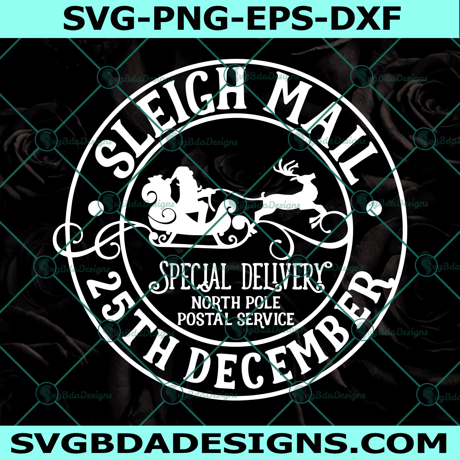 Sleigh Mail Svg, Special Delivery Svg, North Pole Express Svg, Christmas Song,Christmas Svg, Cricut, Digital Download