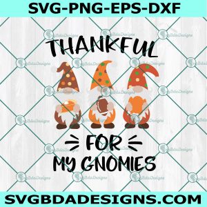 Thankful for My Gnomies Svg,Thanksgiving Gnomes Svg