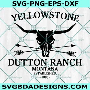 Yellowstone Skull Bull Arrows Dutton Ranch Svg, Yellowstone Svg