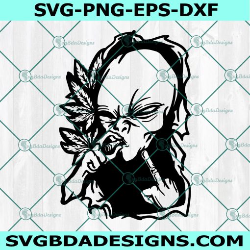 Alien Smoking Weed SVG,Smoke Cannabis SVG, Stoner SVG, Weed Svg, cannabis Svg, Digital Download