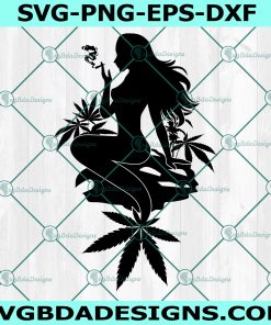 Cannabis Mermaid SVG, Mermaid Svg, Smoke Blunt Svg