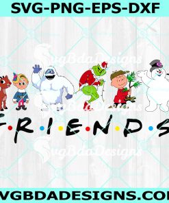 Christmas Friends  Svg, Characters Chibi Merry Xmas SVG