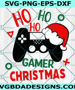 Christmas Gaming Svg, Gamer Christmas Svg, Ho Ho Ho Svg, Christmas Svg