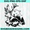 Deer Reindeer svg, Wildlife svg, Deer Hunting svg, Buck svg, Deer SVG, ReinDeeR SVG, Digital Download