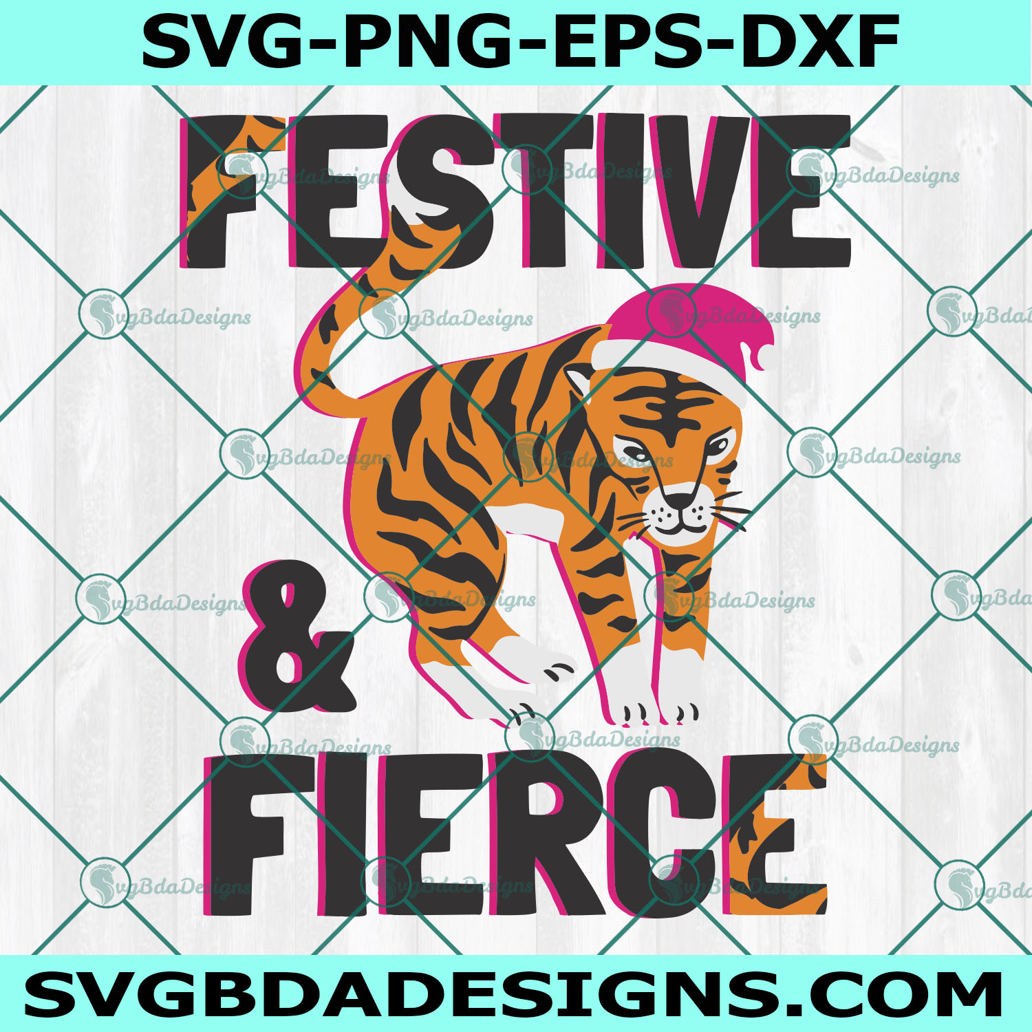Festive and Fierce Svg, Women's Christmas Jumper Svg, Digital Download