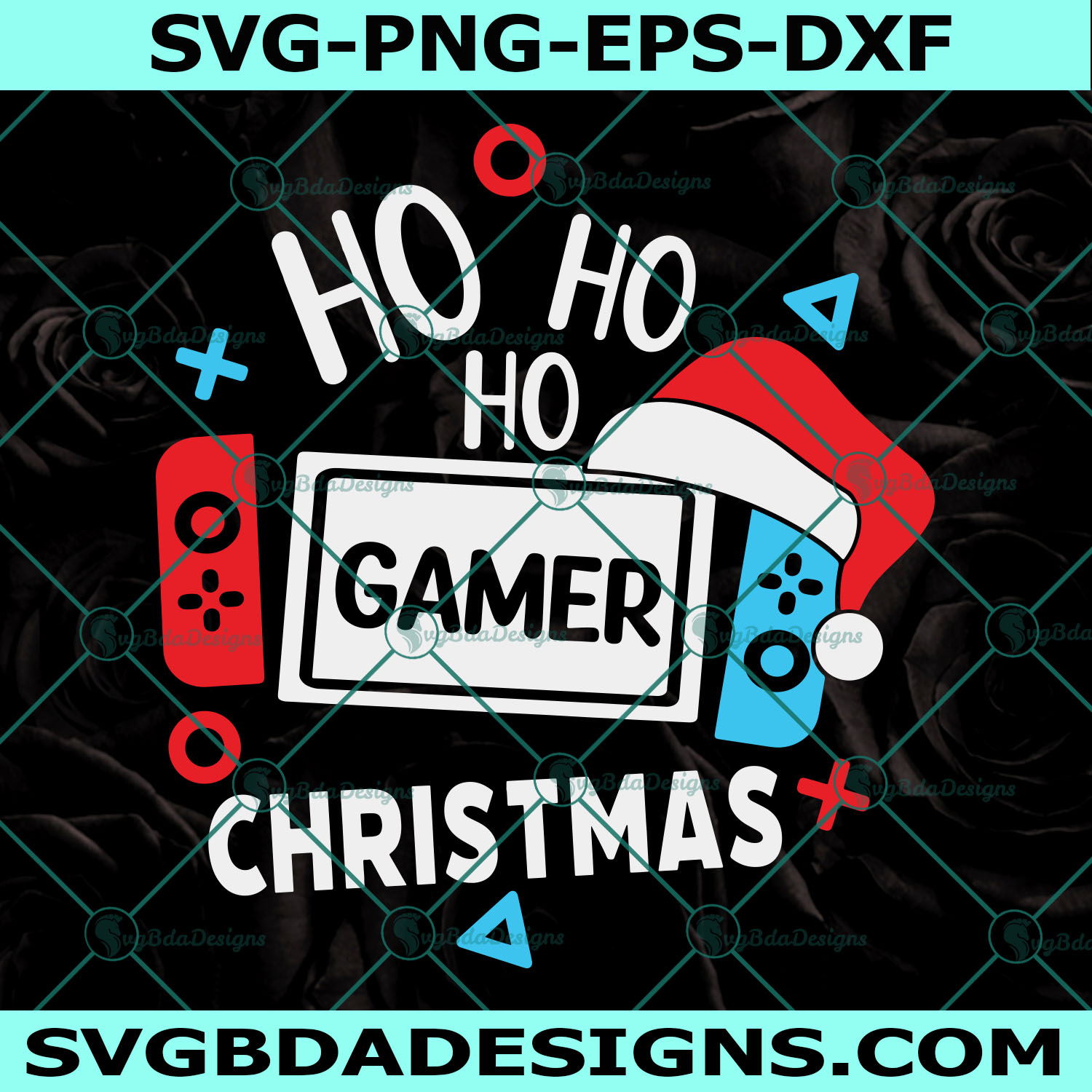 Christmas Gaming Svg, Gamer Christmas Svg, Ho Ho Ho Svg, Funny Holiday Svg, Christmas Kids Gamer Svg, Digital Download