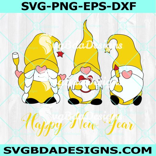 Gnome Happy New Year 2022 SVG, Happy New Year 2022 SVG, Gnome SVG, Digital Download