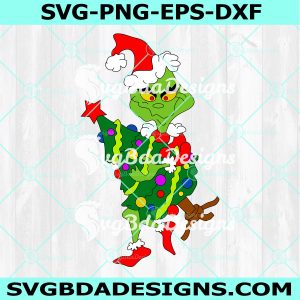 Grinch Christmas Tree SVG, Grinch Christmas SVG, Grinch SVG, Grinch Stealing Christmas Tree Svg, Christmas svg, Digital Download