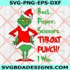 Grinch Rock Paper Scissors Throat Punch Svg, Grinch Christmas Svg, The Grinch Svg, Christmas Svg, Digital Download