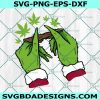 Grinch Rolling Cannabis SVG ,Light Marijuana Blunt Svg, Christmas Weed Joint Svg, Christmas grinch svg, Digital Download