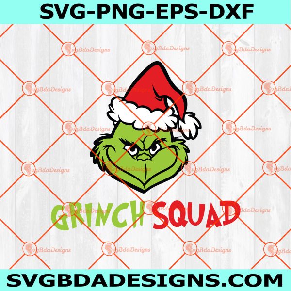 Grinch Squad svg ,Grinch face svg, Merry Christmas Grinch svg, Christmas Grinch svg, Grinch Christmas Svg, Digital Download