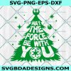 May The Force Be With You Svg, Christmas Tree Svg, Merry Christmas Svg, Digital Download