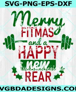 Merry Fitmas and a happy new year Svg