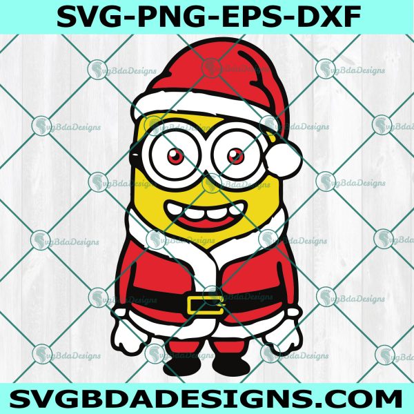 Minion Christmas Svg, Minion Svg, Cartoon Character Svg, Cartoon Svg, Christmas Svg,  Digital Download