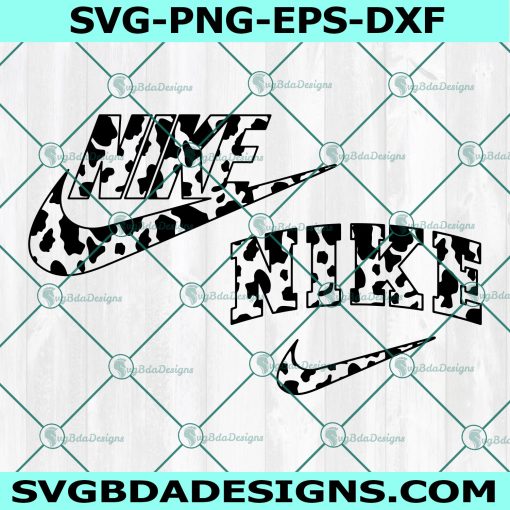NIke Cow Print SVG, Cow Pattern svg, Footwear Apparel Brand svg, Digital Download