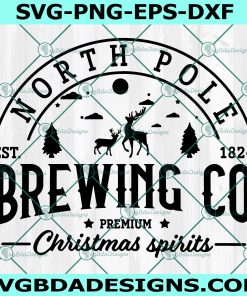 North Pole Brewing Co svg ,Christmas sign svg, Logo Christmas svg