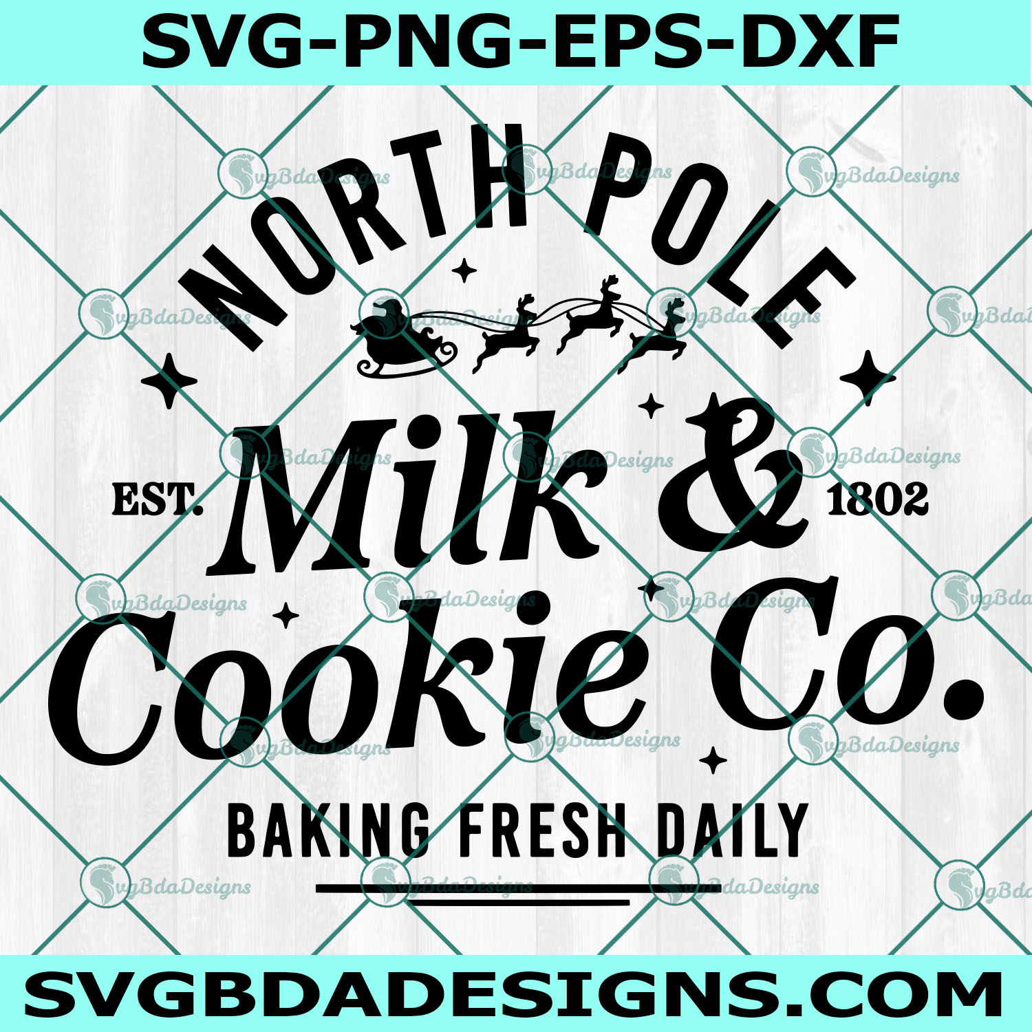 North Pole Milk Cookie Co Svg, Merry Christmas Svg, Christmas Lady Svg, Holiday Svg, Digital Download