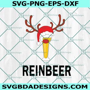 Reinbeer Beer Christmas Svg, Reindeer Beer Svg