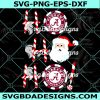 Santa Claus Ho Ho Ho Alabama Crimson Tide Svg, Alabama Crimson Tide Svg, Football Xmas SVG, Digital Download