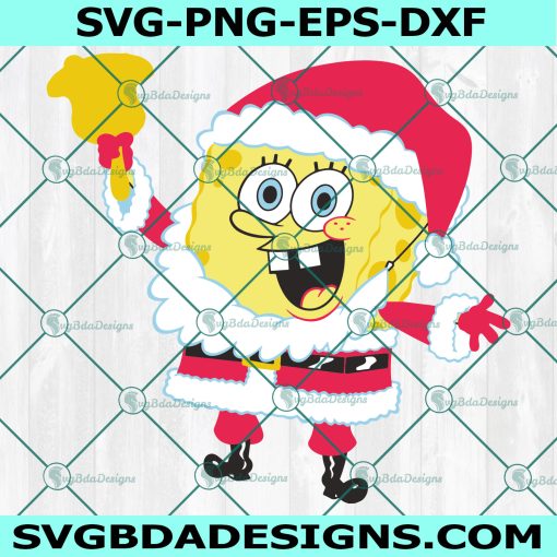 SpongeBob Christmas Svg, Kids Christmas svg, Cartoon Kids Svg, Christmas Svg,  Digital Download