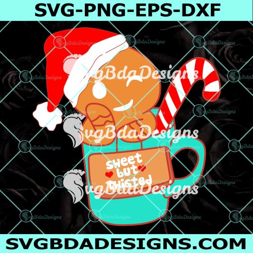 Sweet But Twisted Svg, Gingerbread Candy Svg, Gingerbread Svg, Merry Christmas SVG, Digital Download