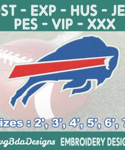 Buffalo Bills Machine Embroidery Design Svg, 6 Sizes Embroidery Machine Designs, NFL Embroidery, Football Embroidery Design Instant Download
