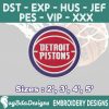 Detroit Pistons Machine Embroidery Design, 4 Sizes Embroidery Machine Designs, NBA Embroidery, Basketball Embroidery Design, Instant Download
