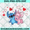 Lilo And Stich Love Valentines SVG, Stitch And Angel SVG, Valentines Day SVG, Stitch Valentines SVG, Digital Download