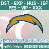 Los Angeles Chargers Machine Embroidery Design, 6 Sizes Embroidery Machine Designs, NFL Embroidery, Football Embroidery Design Instant Download