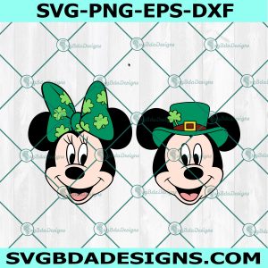 Mickey and Minnie St Patrick's Day SVG, St Patrick's Day SVG