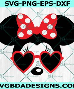 Minnie Sunglasses Svg, Minnie mOuse svg, Disney Minnie Mouse Svg, MInnie Valentine's Svg ,Digital Download