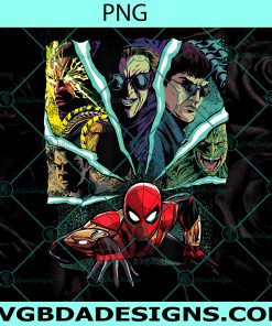 No Way Home Spider-Man and Foes Png, Marvel Spider-Man Png, Spiderman Png, Digital Download