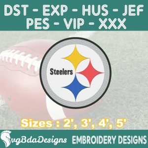 Pittsburgh Steelers Machine Embroidery Design, 4 Sizes Embroidery Machine Designs
