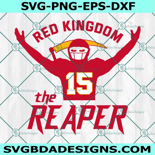 Red Kingdom The Reaper svg, Mahomes Grim Reaper Svg, Mahomes svg, Kansas City Chiefs svg, American Football svg, Instant Download