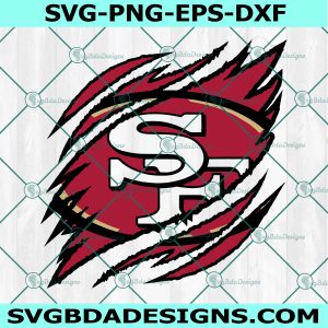 San Francisco 49ers Ripped Claw svg, San Francisco 49ers svg, 49ers Ripped Claw Svg, 49ers svg, American Football svg, Instant Download