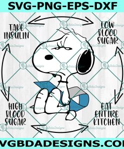 Snoopy Diabetes Cycle Take Insulin Low Blood Sugar Svg, Snoopy Svg, Instant Download