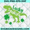 Dinosaur Shamrock Svg, St Patrick's Day SVG, Dinosaur Patrick's Day Svg, Shamrock Svg, Clover Svg, Instant Download
