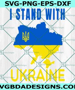 I stand with Ukraine flag Svg, Stand with Ukraine Svg, Support Ukraine Svg, Ukrainian Lover Support Svg, Instant Download
