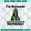 Im Hernando and Im scared of Nothing Encanto Svg, Bruno Svg, We don't talk about Bruno Svg, Instant Download