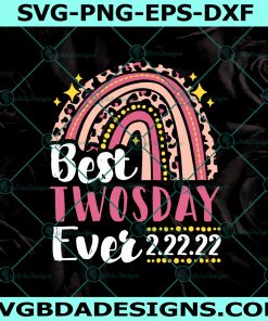 Pink Leopard Twos Day 2/22/22 Svg, Best TwosDay Ever 2022 svg