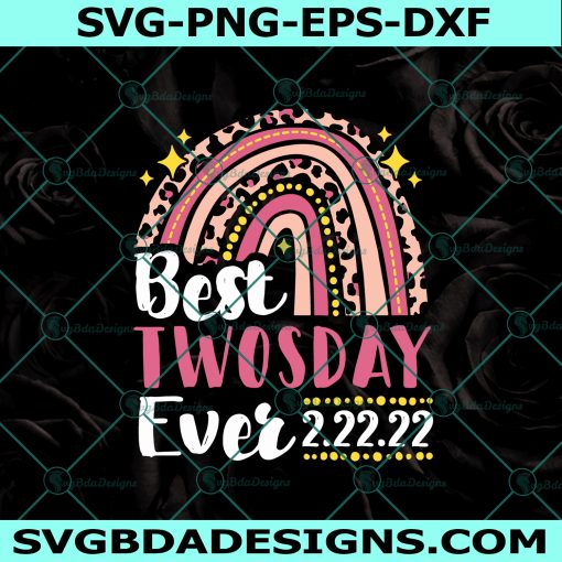 Pink Leopard Twos Day 2/22/22 Svg, Best TwosDay Ever 2022 svg, Happy Twosday Svg, February 22nd 2022 Svg, Instant Download