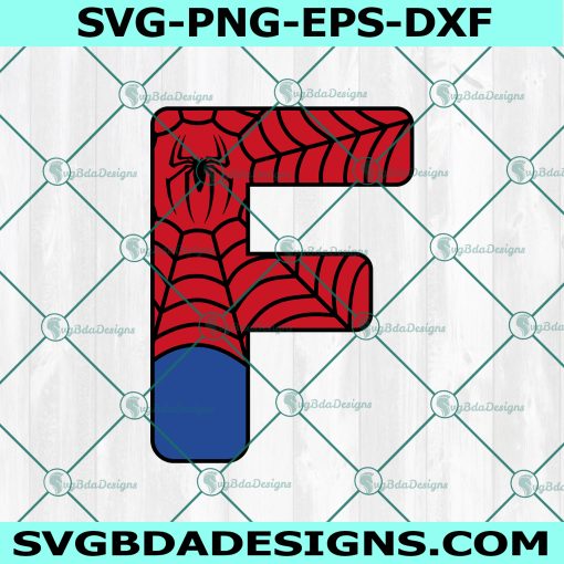 Spiderman letter F Svg, Spider man svg, Spiderman Letter svg,Letter F svg, Spider Letter svg, Spiderman svg,Instant Download