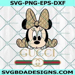Baby Minnie Gucci Svg, Baby Minnie Mouse Svg, Disney Gucci Svg, Disney Logo Brand Svg, File For Cricut, File For Silhouette, Instant Download