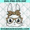 Cute bunny with leopard bandana and glasses svg, Leopard print svg, Easter bunny svg, Christian svg, Jesus svg, File For Cricut, File For Silhouette, Instant Download