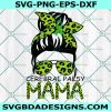 Leopard Messy Hair Bun Cerebral Palsy Mama Svg, Leopard Messy Bun Hair Svg, St Patricks Day Svg, File For Cricut, File For Silhouette , Instant Download