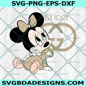 Minnie Mouse Baby Gucci Svg, Baby Minnie Mouse Svg, Disney Gucci Svg, Disney Logo Brand Svg, File For Cricut, File For Silhouette, Instant Download