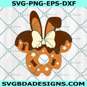 Mouse Head Bunny Donut SVG, Mouse Head Svg, Happy easter Svg Svg