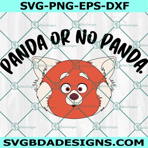 Panda or no panda SVG, Turning Red SVG, Red Panda Turning Red Mei Lee SVG, Turning Red Logo Svg, File For Cricut, File For Silhouette, Instant Download