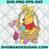 Piglet And Pooh Basket Eggs Svg, Winnie the Pooh Svg, Easter Bunny Svg, Happy Easter Day SVG, File For Cricut, File For Silhouette, Instant Download