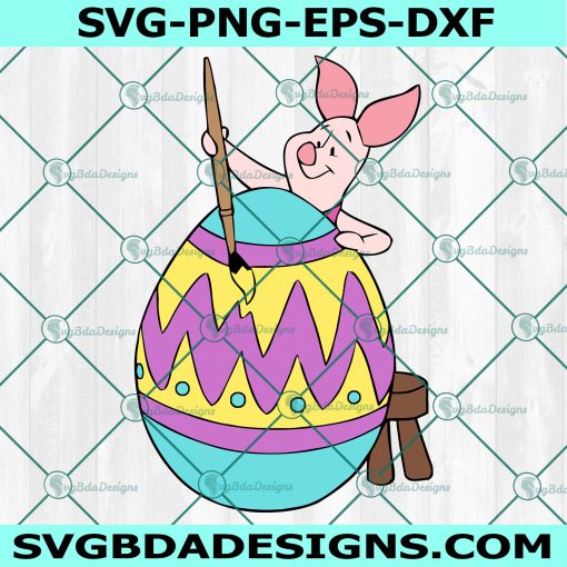 Piglet Eggs Easter Svg, Winnie the Pooh Svg, Easter Bunny Svg, Happy Easter Day SVG, File For Cricut, File For Silhouette, Instant Download